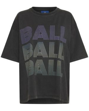 Ball Oversized tee mit halben ärmeln - Schwarz
