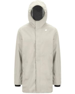 K-Way Jassen ,Polyester Tommy Bonded Jersey Parka - Wit