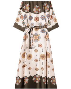 La DoubleJ Muumuu Jurk Ronde Hals - Naturel