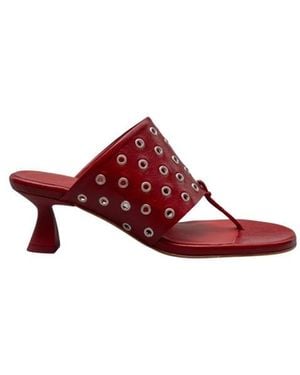 Miista Heeled Mules - Rouge