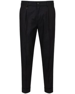 Paolo Pecora Slim-Fit Trousers - Zwart
