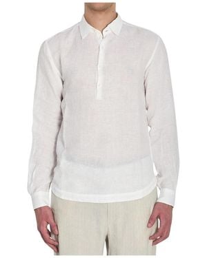 Barena Overhemden ,Wit ,Linnen Pavan Linnen Shirt