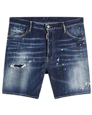 DSquared² Korte Broeken ,Blauw ,Denim Denim Shorts