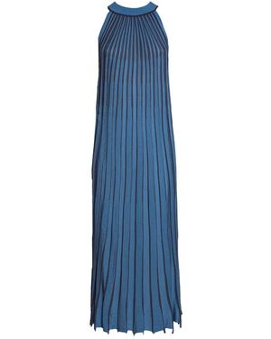 Circus Hotel Kleedjes ,Blauw ,Geplooide Maxi-Jurk