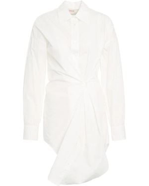 Jucca Italienisches Hemdkleid Mit Kent-Kragen - Weiß
