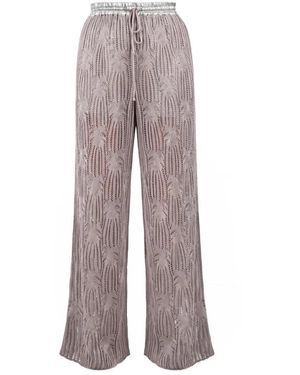 Jucca Semi-Transparante Musseline Broek - Grijs