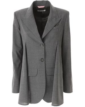 Vivetta Jassen ,Grijs ,Wol Lichtgewicht Wollen Blazer Met Insnijdingen