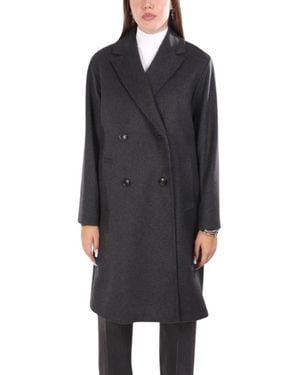 Marella Double-Breasted Coats - Black