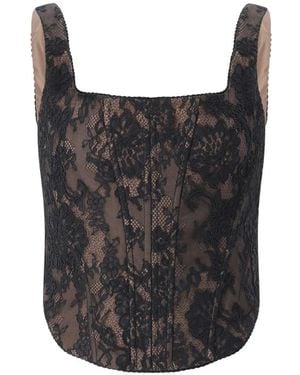 Self-Portrait Sleeveless Tops - Noir