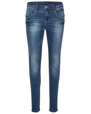 Cream Slim Fit Jeans - Blue