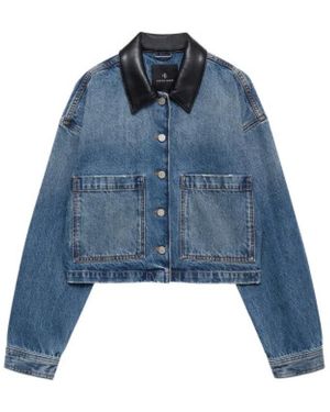 Anine Bing Cropped Spijkerjas - Blauw