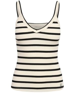 Inwear Top a righe whisper white/black - Nero