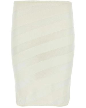 GIMAGUAS Rokken ,Wit ,Elegant Ivory Viscose Blend Skirt
