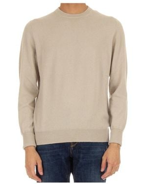 Ballantyne Round-Neck Knitwear - Natural