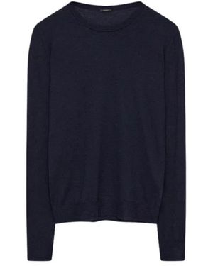 JOSEPH Cashair Rundhals Kaschmirpullover - Blauw