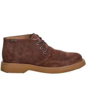 Camper Lace-Up Boots - Marron