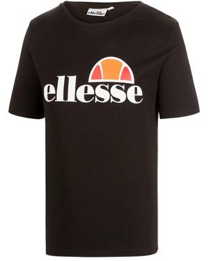 Ellesse Schwarzes Erweitertes Logo T-Shirt Herren
