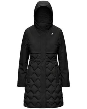 K-Way Jassen ,Zwart ,Leer Siphelle Hybrid Warm Shell