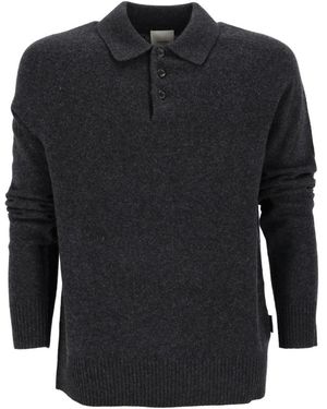 Calvin Klein Luxus Woll Polo Shirt - Schwarz