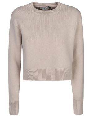 Lanvin Kurzer woll-kaschmir-pullover - Natur