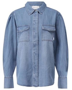 FABIENNE CHAPOT Bluse Im Denimstyle Mit Modernen Details - Blau