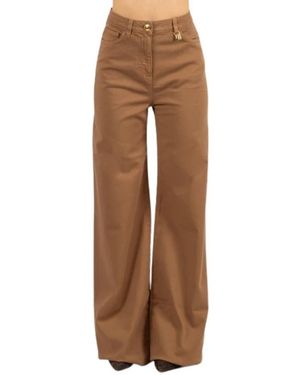 Elisabetta Franchi Wide Jeans - Brown