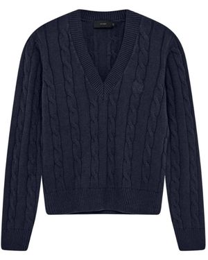 Copenhagen Muse V-Neck Knitwear - Blue