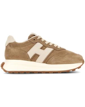 Hogan Sneakers Met Retro Touches - Naturel