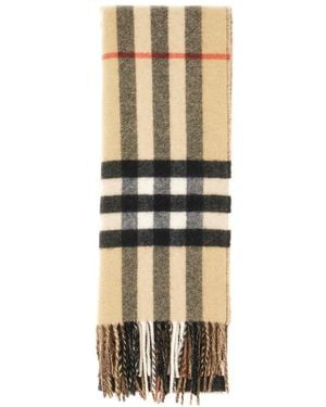 Burberry Contrast Check Cashmere Scarf - Mettallic