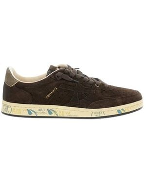 Premiata Schoenen ,Bruin ,Sneakers - Groen