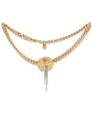 Balmain Accessoires ,Geel ,Leeuw Ketting Riem - Metallic