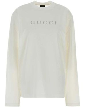 Gucci Katoenen Oversized T-Shirt - Wit