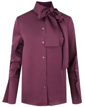 Jonathan Simkhai Overhemden ,Paars ,Polyester Elegante Paarse Blouse Met Strikjes
