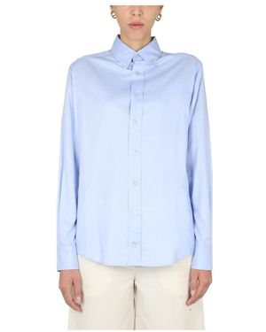 Ballantyne Camicia Button Down Oxford - Blauw