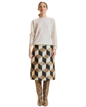 Cynthia Rowley Midi Skirts - Metálico