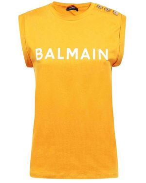 Balmain Sleeveless Tops - Jaune