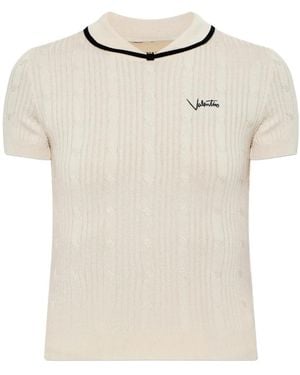 Valentino Garavani Truien & Vesten ,Wit ,Katoen Polo Gebreid - Naturel