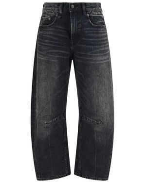 R13 Jeans ,Zwart ,Katoen Boyfriend Jeans - Blauw