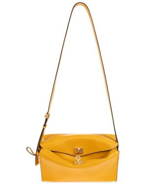 Balenciaga Tassen ,Oranje ,Leer Le 7 Shoulder Bag Medium - Geel