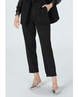 MARC AUREL Cropped Trousers - Noir