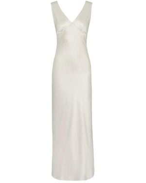 Envelope Maxi Dresses - White