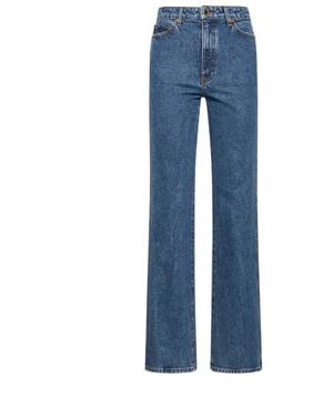 KHAITE Straight Jeans - Blauw