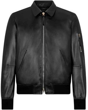 Tom Ford Leather Jackets - Black