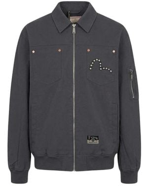 Evisu Bomber Jackets - Grey