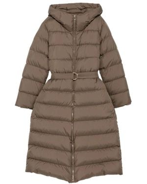 Max Mara Jassen ,Bruin ,Leer Canneti Down Coat