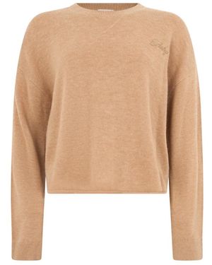 Autry Kurzer Pullover Mit Rundhalsausschnitt - Natur