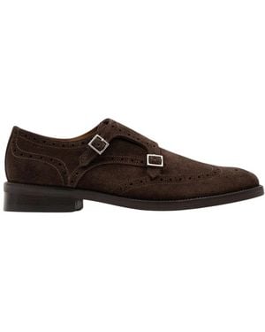 Parallèle Schoenen ,Bruin ,Leer Ucla Monk Loafer