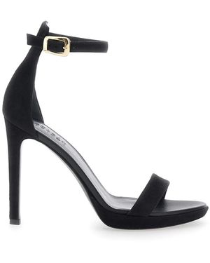 Plain High Heel Sandals - Negro
