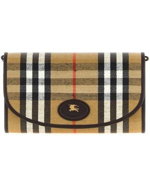 Burberry Highlands Wallet On Chain - Mettallic