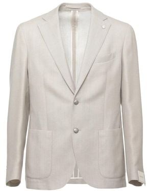 Lubiam Jassen ,Katoen Cotton Jacket - Grijs